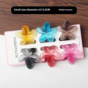 Floral Hair Clips Set - Multicolor